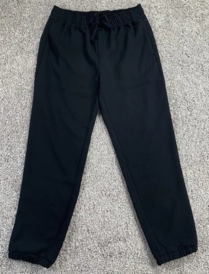Pantalones de chándal para mujer J.Crew 4 365 negros crepé bolsillos elásticos en la cintura AQ779 Foto 1 de 3