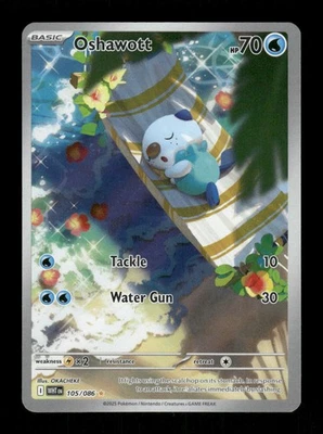 Pokemon Oshawott Illustration Rare SV: White Flare 105/086 NM - Image 1 of 2