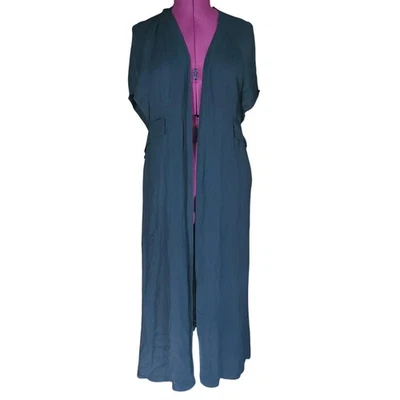 Cárdigan Plumero Kimono Bata Larga Abierta Theyskens' Theory Lujo Talla Pequeña Foto 1 de 4