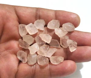 Lote de 20 piezas de cuarzo rosa talla cruda 11-15 mm piedras preciosas sueltas para joyería Ultimate Top - Imagen 1 de 7
