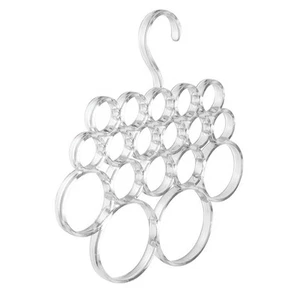 InterDesign Clarity Scarf Hanger, No Snag Storage for Scarves, Ties, Belts,... - Picture 1 of 4