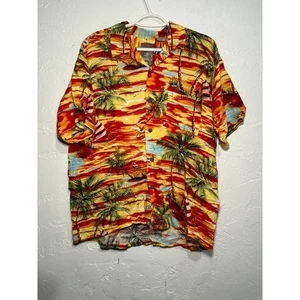 Pineapple Connections Vintage Tropical Hawaiano Camisa de Campamento con Botones para Hombres M - Imagen 1 de 3