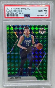 LUKA DONCIC 2019-20 Panini Mosaic Green Mosaic Prizm #44 PSA 10 GEM MINT - Picture 1 of 6