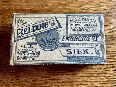 Antique Belding Bros. & Co. Silk Thread Lot 24 on Wooden Spools in Original Box - Image 1 of 4