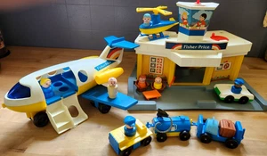 Vintage Fisher Price Little People Airport #933 Airplane Helicopter Accessories - Picture 1 of 20