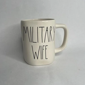 Rae Dunn Artisan Collection By Magenta Military Wife Mug White Coffee Cup 16 oz - Picture 1 of 6