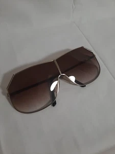 Vintage 1980s Sunglasses Hungary Faux Cazel Type 26-04-10 Gold Frame Sunglasses - Picture 1 of 13