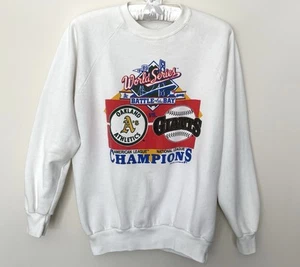 Vintage Anvil MLB 1989 Champions World Series Sweatshirt Athletics A's Giants XL - Picture 1 of 10