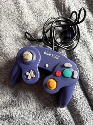 Official Nintendo GameCube Wired Controller Indigo Purple OEM DOL-003 Authentic - Image 1 of 2