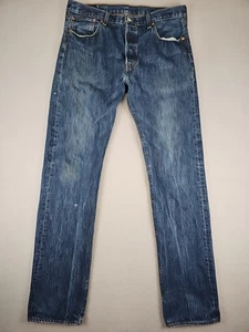 Jeans Levi's 501 Para Hombre 34x35.5 Azul Denim Pierna Recta Botón Mosca Calce Original - Imagen 1 de 11