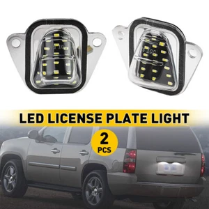 2* White LED License Plate Lights Lamp For 2007-2014 Chevrolet Tahoe Accessories - Picture 1 of 18