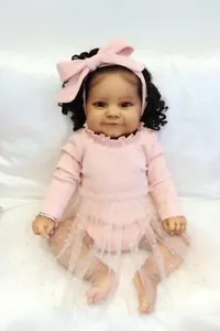 Reborn Toddler Dolls Black Girl 24 Inch Realistic African American Reborn Dolls - Picture 1 of 5