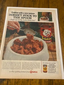 Vintage 1963 Friskies Dog Food Beagle Dog ad - Picture 1 of 1