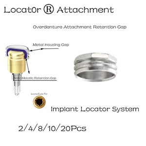 Metal Housing Cap Locat0r TS/SS Overdenture Attachment Abutment Dental Implant - Picture 1 of 28