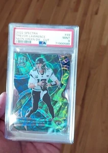 TREVOR LAWRENCE 2022 SPECTRA #49 NEON GREEN DIE-CUT PRIZM /30 PSA MINT 9 - SHARP - Picture 1 of 8