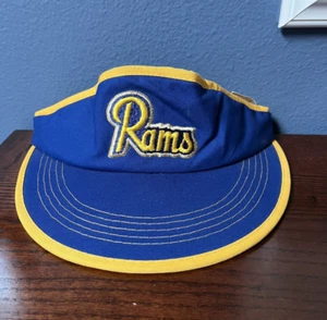 Los Angeles LA RAMS RETRO Blue & Gold NFL Patch Adjustable Visor Hat Cap VINTAGE - Picture 1 of 7