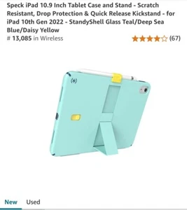 Speck - Standyshell Case for Apple iPad 10.9" (10th Gen 2022) - TEAL *New - Picture 1 of 1