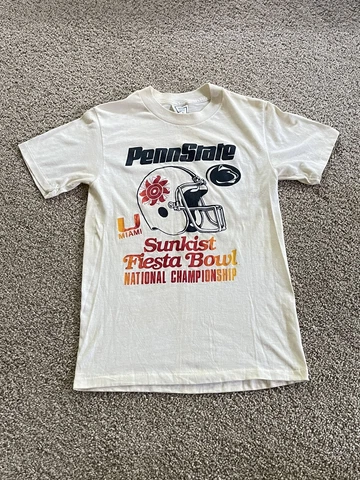 Vintage 1987 Fiesta Bowl Penn State Miami Shirt Size Adult Small Cover