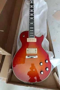 Nueva Guitarra Eléctrica LPCS Recubrimiento Diapasón Negro Puente Fijo Vieira Incrustación - Imagen 1 de 9