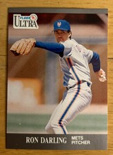 1991 Fleer Ultra Ron Darling Baseball Card #214 Mets Pitcher VGEX