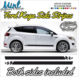 Calcomanías de 5 puertas para FORD KUGA ST Zetec rayas laterales RS pegatinas gráficos GRATIS P&P 1005 - Imagen 1 de 4