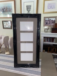 Hollywood Glam Multi Aperture Photo Frame Picture Black Baroque Rococo Louis - Picture 1 of 15