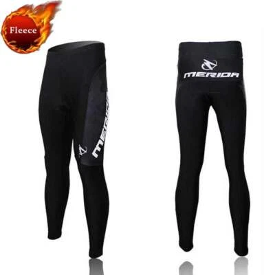 Merida Men's Winter Cycling Trousers Thermal Cycle Fleece Tights Pants Padded - Image 1 of 3
