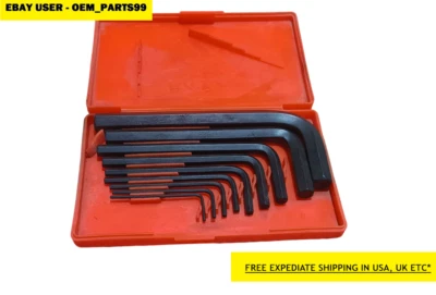 Jcb Backhoe Allen Key Hex Set Of 9 Pcs (Size 1.5, 2, 2.5, 3, 4, 5, 6, 8,10 Mm) - Image 1 of 4