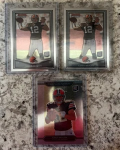 2010 Bowman Chrome #BCR8 Colt McCoy RC BROWNS Lot Of 3 With Topps Platinum - Picture 1 of 1