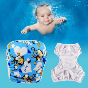 liltourist Schwimmwindel für Babys, Waschbar und Wiederverwendbar (Blaue Affen) - Bild 1 von 7