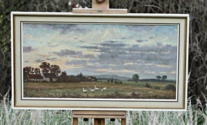 Rudolf Allwardt (1902 Malchin - 1983 Arnorbach), Landscape With Geese And Meadow - Picture 1 of 9