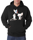 Youth Designz Mens Hoodie Pinky Brain Sweater Logo Funny Fun 90s Cartoon
