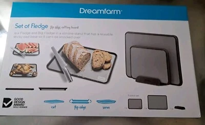 Juego de 2 tablas de cortar Dreamfarm Kitchen Fledgie sin goteo alta calidad Foto 1 de 4