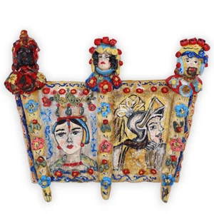 Sponda di Carretto Siciliano in pregiata ceramica, con applicazioni e decorazion - Imagen 1 de 1
