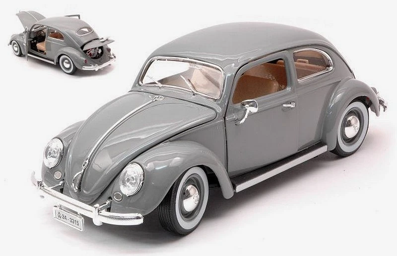 Volkswagen Beetle 1955 Mouse Grey 1:18 BURAGO 12029A - Immagine 1 di 1