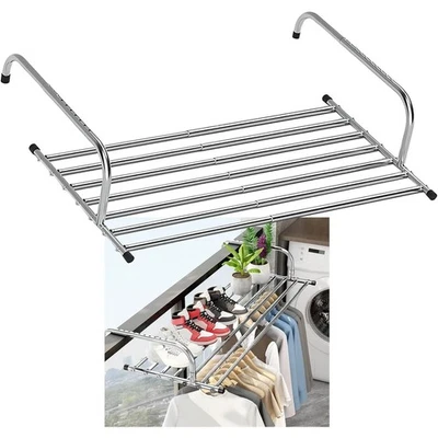 Estante de secado de ropa retráctil plegable estante de secado colgante Foto 1 de 4