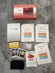 Nintendo 3DS - Flame Red Box & Inserts ONLY - NO Console Included - Inc Manual - Picture 1 of 10