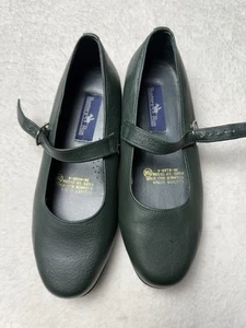 ZAPATOS INFORMALES HUNTERS RUN PARA MUJER TALLA 7,5 M CUERO VERDE HEBILLA - Imagen 1 de 10