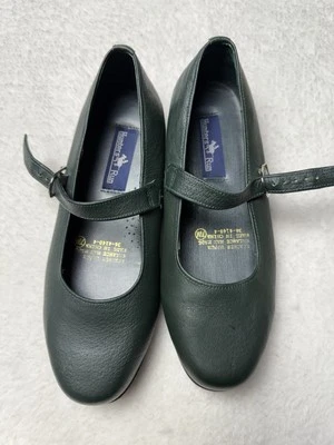 ZAPATOS INFORMALES HUNTERS RUN PARA MUJER TALLA 7,5 M CUERO VERDE HEBILLA Foto 1 de 4