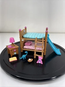 Li'L Woodzeez Bunk Beds Playset – Miniature Bedroom Furniture Night Stand - Picture 1 of 4