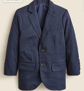 J Crew Crewcuts Boys Ludlow Chino Jacket Blazer Size 16 Navy Blue NWT - Picture 1 of 7