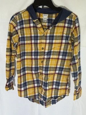 Franela con capucha Carters amarilla y azul marino 14a Foto 1 de 4