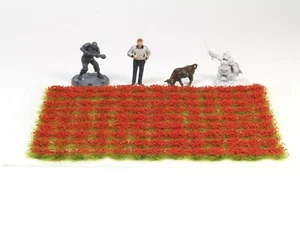 RED FLOWERS 117 Self-Adhesive 6mm TUFTS/Sheet TOP Quality! Realistic! w Fast S&H - Picture 1 of 13