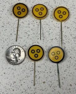 Lot of 5 Visually Impaired Blind Dutch VTG Stick Pin Badge Pins #49520 - Picture 1 of 4