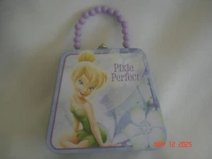 SO CUTE! PIXIE PERFECT TINKER BELL MINI TIN PURSE w/ BEAD HANDLE - Picture 1 of 6