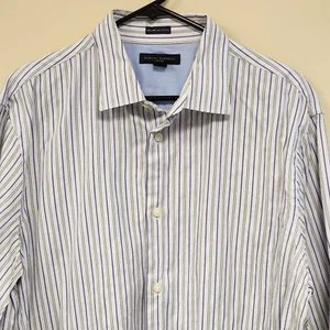 Banana Republic Shirt Mens XL X-LARGE Fitted Blue  - Picture 1 of 5
