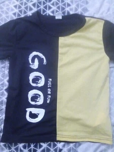 Shein Boys Yellow And Black Full Oor Fun Shirt - Picture 1 of 1