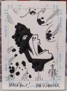 Marvel The Silver Age Black Bolt Sketchagraph Sketch Card by Dan Schaefer 1998 - Picture 1 of 2