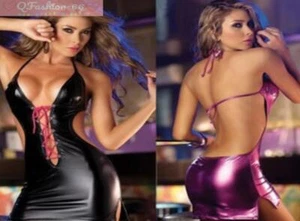 Halloween Pink Costume Metallic One piece Sexy Outfit Fancy Dress Cosplay - Picture 1 of 14