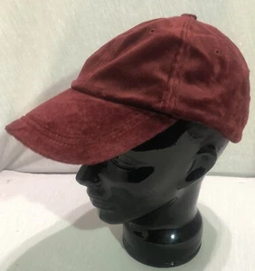 Burgundy ball cap Hat Micro Furr adjustable strap Maroon New 👀 👍🏼 🔥 - Picture 1 of 3